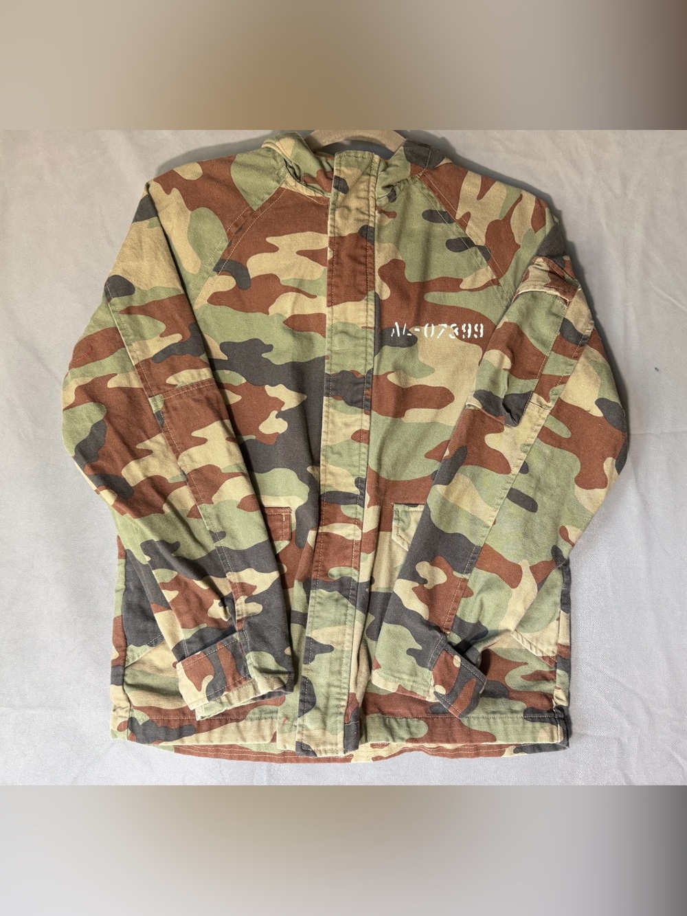 American Living Kids Camo Jean Jacket - Green/Brown